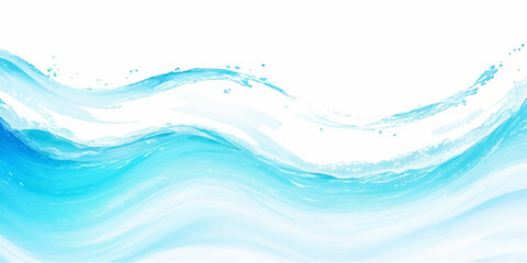 Transparent abstract soft blue and white abstract water color ocean wave texture background. Banner Graphic Resource as background for ocean wave and water wave abstract graphics	