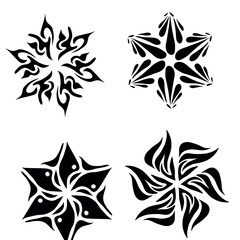 a pattern like a tattoo, four elements, abstract, symbol