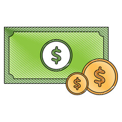 Invest money Finance icon Vector illustration