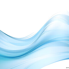 Stylized banner with an abstract blue wave background, resembling a flowing water motif