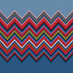 Seamless knitted fabric pattern geometric pattern Vector illustration