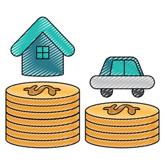 Invest money Finance icon Vector illustration