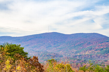 fall landscape with sky and clouds