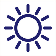 Sun icon. Sun vector. On white.