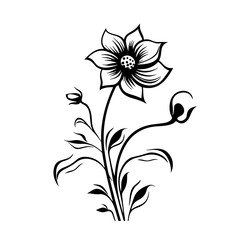 line drawing, line art png, line art prints, spring clipart, line art rose, rose clipart, floral svg, flower png, wildflower svg, flower clipart, bouquet svg, tattoo svg, line art, svg files, svg file