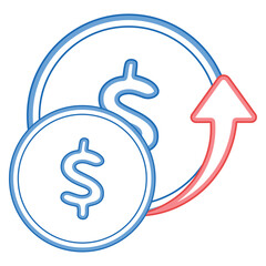 Invest money Finance icon Vector illustration
