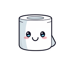 illustration of cartoon toilet roll