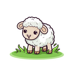 sheep isolated on white background