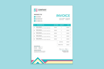 Unique professional corporate business invoice template