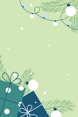 winter template for social networks, stories, covers, backgrounds and posters.