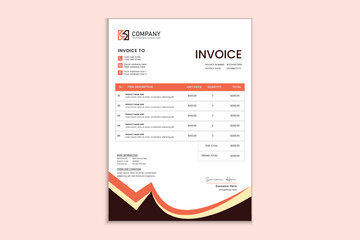 Unique professional corporate business invoice template