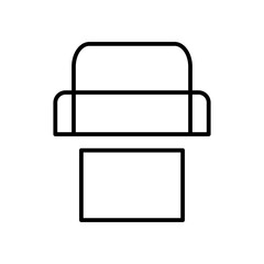 sofa line icon