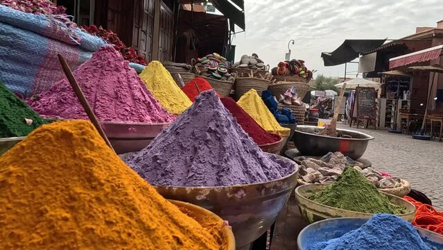 the spice souk in marrakech, morocco