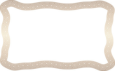 Rectangle shape vintage frames meander frame Greek key pattern Greek meander greek fret golden frame gold picture frame gold borders Luxury decorative retro badge element