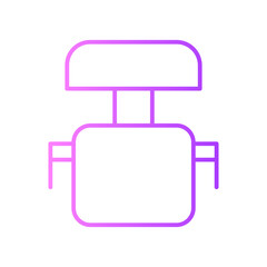 desk chair gradient icon