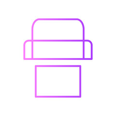 sofa gradient icon