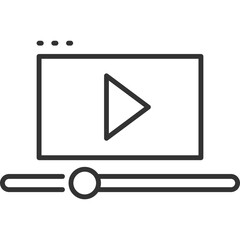 Audio Video Line Icon