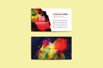 Unique professional colorful corporate business  card template