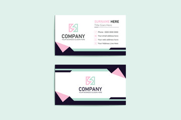 Naklejka na ściany i meble Unique professional colorful corporate business card template