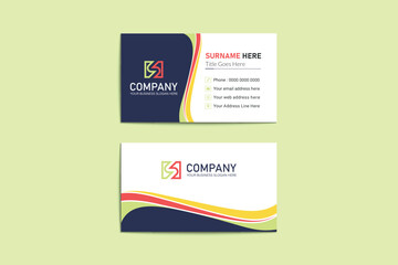 Unique professional colorful corporate business  card template