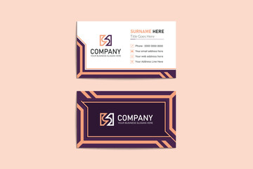 Unique professional colorful corporate business  card template