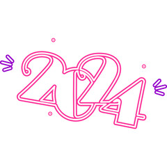 2024 Neon Light Number