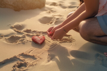 Love on the beach on Valentine's Day and other important days is bright love