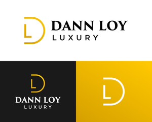Letter DL monogram beauty fashion logo design.

 - obrazy, fototapety, plakaty
