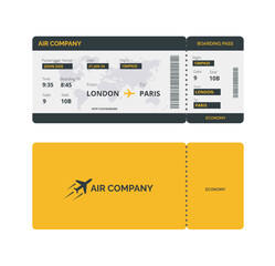 Boarding pass template isolated on white background. Realistic airline ticket. Vector stock