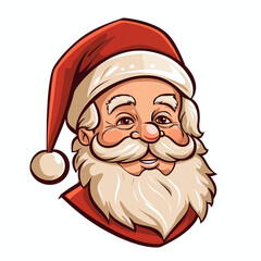 Santa Claus with a beard and glasses in a red suit. The concept of New Year 