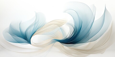 Fototapeta premium Abstract gentle natural transparent leaves, branches, flowers, with a cyber silverpoint impression. Great as wallpaper, background. Generative AI, AI