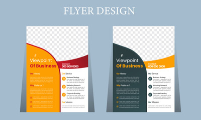 Vector Corporate creative colorful business flyer template design set