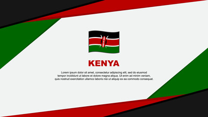 Kenya Flag Abstract Background Design Template. Kenya Independence Day Banner Cartoon Vector Illustration. Kenya
