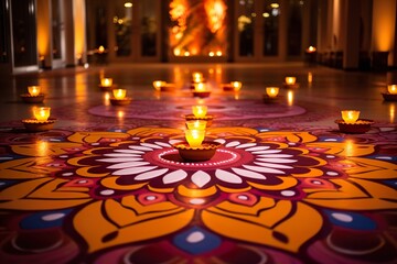 Fototapeta na wymiar Celebrate Diwali with vibrant lights and joy.