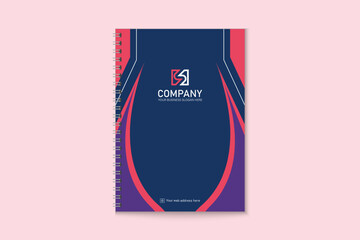 Unique professional colorful  business notebook cover template