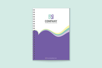 Unique professional colorful  business notebook cover template