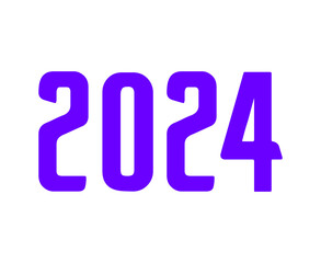 2024 New Year Holiday Abstract Graphic Purple Design Vector Logo Symbol Illustration