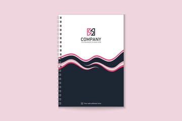 Unique professional colorful  business notebook cover template - obrazy, fototapety, plakaty