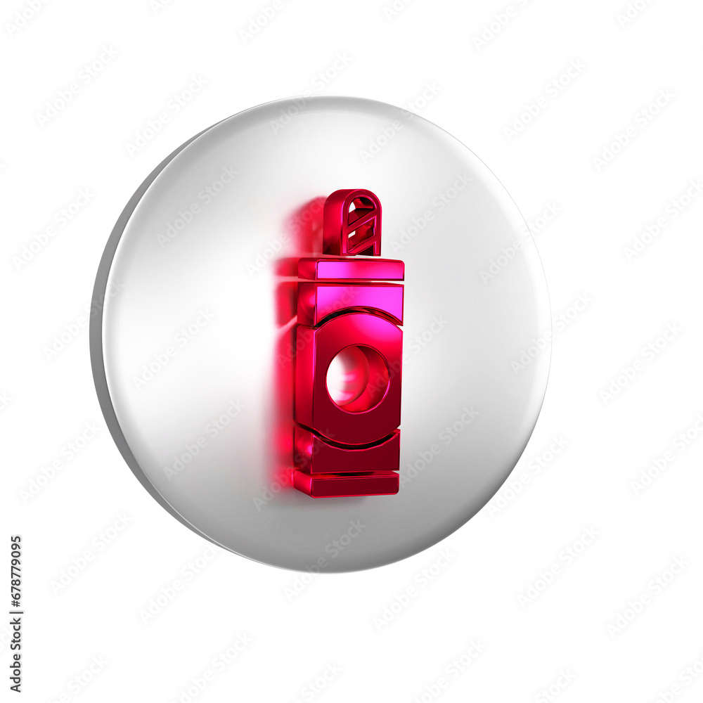 Poster red firework icon isolated on transparent background. concept of fun party. explosive pyrotechnic sy