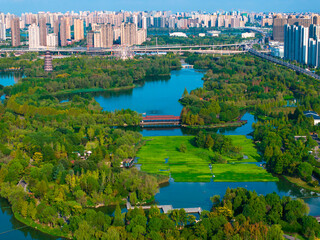 Obraz premium Urban Scenery Aerial Photography of Changsha City, Hunan Province, China