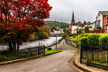 View towards Llangollen road bridge,