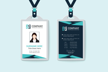 Unique professional colorful id card design for Corporate company