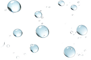Fresh Clear Water Droplets On Transparent Background - obrazy, fototapety, plakaty