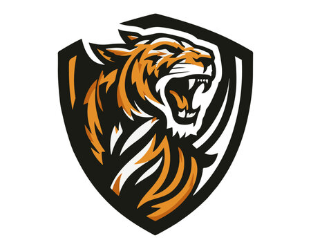 animal, black, brand, business, company, creative, graphic, lion, logo, logo template, minimalist, modern, professional, simple, tiger, unique, wild, yellow