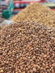 Lots of almonds at a market in Morocco - 678781438