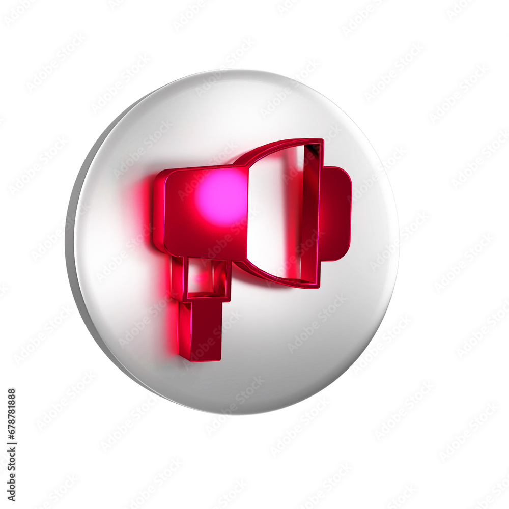 Poster red studio light bulb in softbox icon isolated on transparent background. shadow reflection design. 