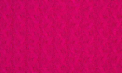 Background of pink knitted fabric