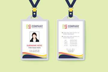 Unique professional colorful id card design for Corporate company