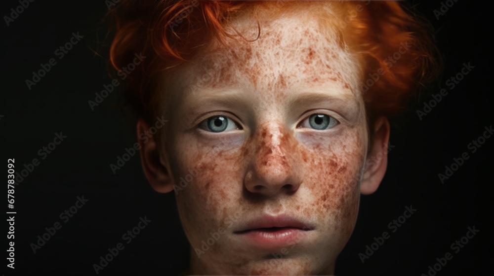 Wall mural atopic dermatitis, face, children, copy space