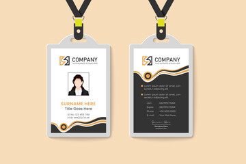 Unique professional colorful id card design for Corporate company